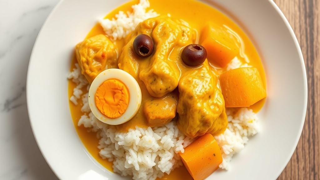 Aji de gallina peruano sin gluten con pollo deshebrado en salsa amarilla cremosa
