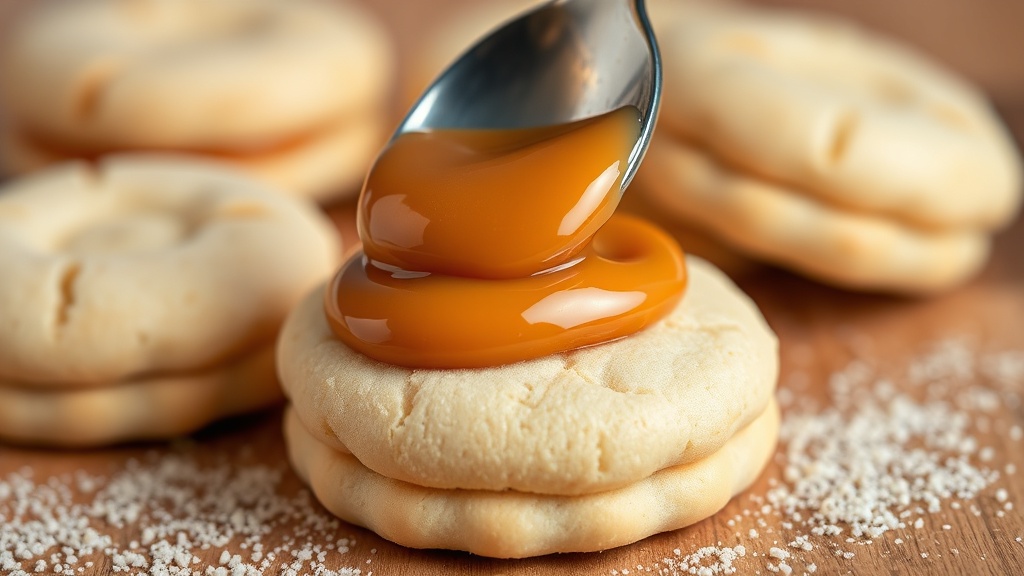 Rellena con dulce de leche — Alfajores de Maicena Sin Gluten: Receta Argentina con Dulce de Leche