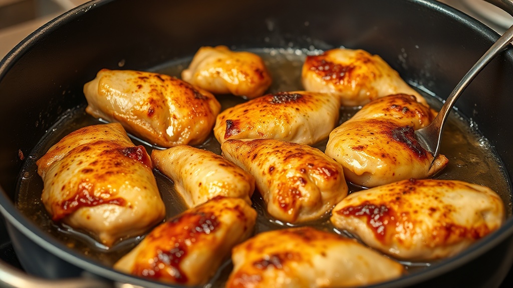 Marina y sella el pollo — Arroz con Pollo a la Chorrera Sin Gluten: Receta Cubana Melosa