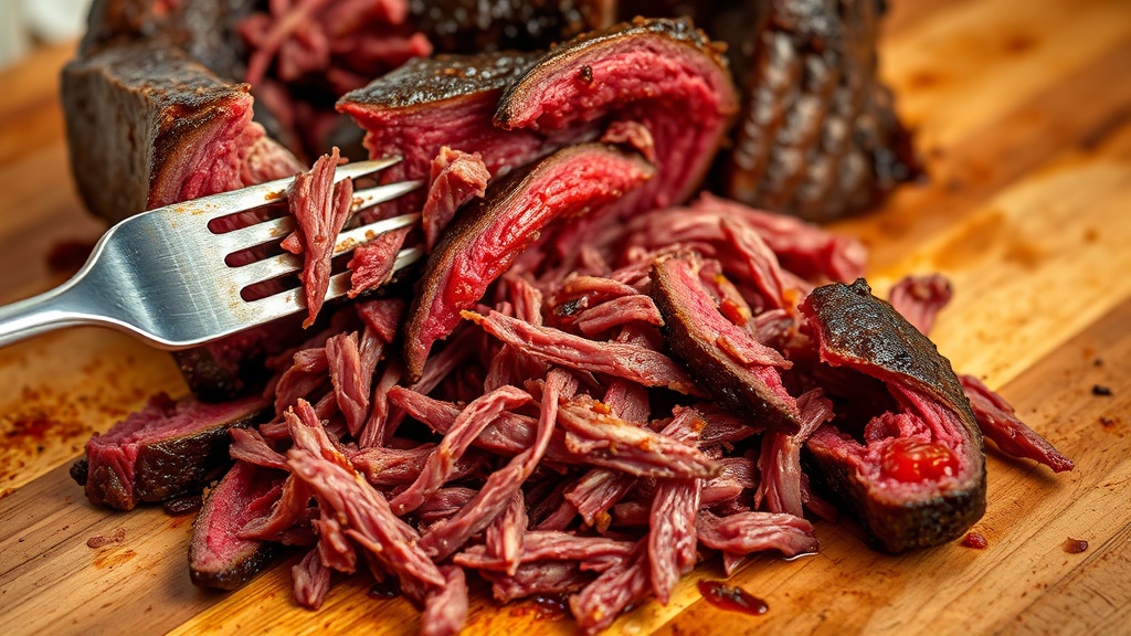 Deshebra y ajusta el consomé — Birria de Res Sin Gluten: Receta Jaliscience Autentica con Consomé