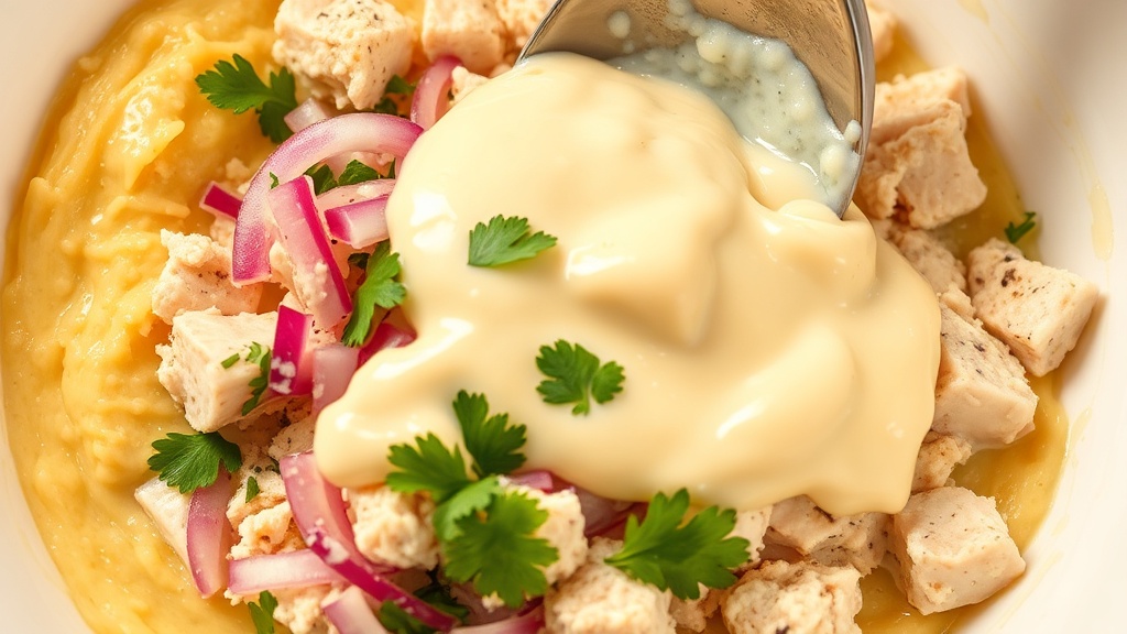Prepara el relleno de atún — Causa Limeña Sin Gluten: Receta Peruana con Atún y Pollo