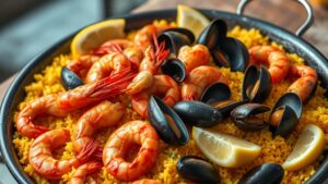 Paella de Mariscos Sin Gluten — receta sin gluten