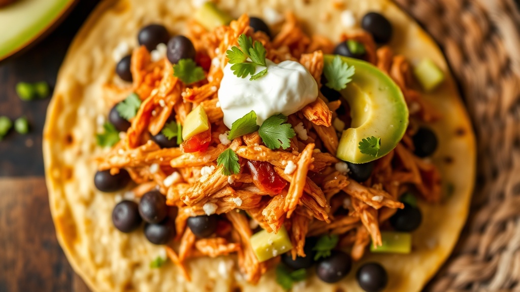 Tostadas de Tinga de Pollo Sin Gluten — receta sin gluten